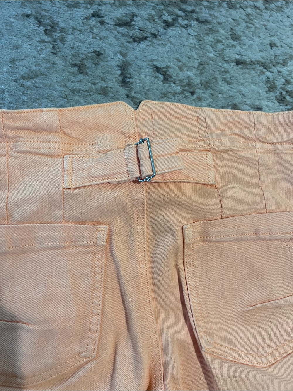 Anthropologie Pilcro The Kit Cropped Wide-Leg Utility Trousers Peach size 26 - Picture 15 of 15